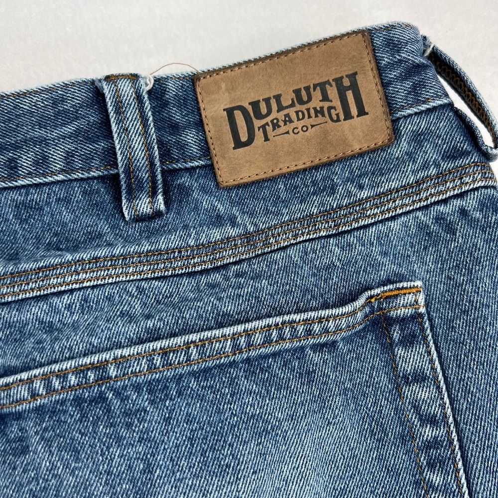 Duluth Trading Co. Denim Jeans Relaxed Fit Men 42x28 Blue Medium Wash Utility - Picture 9 of 10